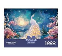 Sinoshow_24085_white_snowflakes_falling_on_the_white_peacock_sp_8f041372-a4f0-4a13-9cac-0f6a0fc4d831_1 1000 Pezzi Jigsaw Puzzle Difficile, Impegnativo, Quasi Impossibile Gioco Del Puzzle, Juguetes Ed