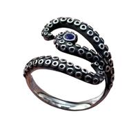 Sinoyp Cthulhu - Anello in acciaio inossidabile | Anello tentacolo di polpo marino | Gioielli unici a tema diavolo, 100%, Nessuna pietra preziosa