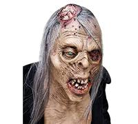 SINSEN Maschera zombie spaventosa di Halloween maschera realistica uomo vecchio orrore camminando casco morto testa piena raccapricciante diavolo costume puntelli Cosplay partito per mascherata