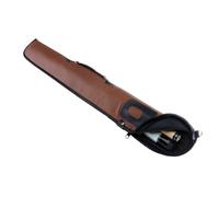 Sinsilvie Billiard Pool Stick Bag,1 X 1 PU Pool Cue Cases,Soft 2-Piece Pool Stick Case, Pool Table Accessories（Available in 2 Colors） (Brown)
