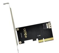 Sintech Scheda adattatore SFF-8654 Slimline da SAS a PCI-e 4X, supporta U.2 SFF-8639 PCIe SSD tramite cavo