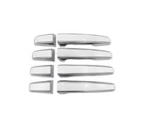 SINTEMEIOK Per Sport Per Evoque Per Discovery 5 Rivestimento Della Maniglia Porta Esterna Maniglia della portiera dell'auto(White Silver Edge)