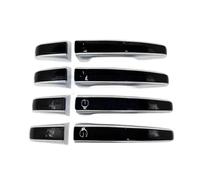 SINTEMEIOK Per Sport Per Evoque Per Discovery 5 Rivestimento Della Maniglia Porta Esterna Maniglia della portiera dell'auto(Black Silver Trim)