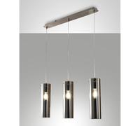 Sintesi lampadario vetro borosilicato fumee diffusori cilindrici E27 [EEK: A]