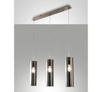 Sintesi lampadario vetro borosilicato fumee diffusori cilindrici E27