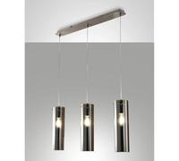 Sintesi lampadario vetro borosilicato fumee diffusori cilindrici E27