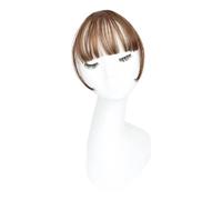 Sintetico falso invisibile Air Bangs Estensione dei capelli frange anteriore parrucca capelli nero marrone accessori per le donne(marrone medio)