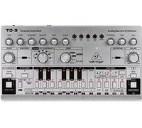 Sintetizzatore di linea di basso analogico Behringer TD-3-SR con VCO, VCF, sequencer a 16 passaggi, effetti di distorsione e catena poligonale a 16 voci