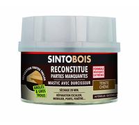 SINTO Legno - Pasta per legno - Angoli e grandi fori - Ricostituisce le parti mancanti - interno esterno - alta resistenza e adesione - asciutto in 20 minuti - caene - tecnica professionale - 550 g