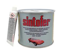 Sintofer 750 ml stucco grigio pasta per carrozzeria metalli auto con induritore