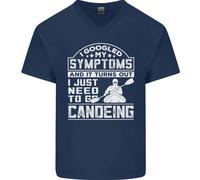 Sintomi i Just Bisogno To Go Canoa Divertente Uomo Scollo A V Cotone T-Shirt