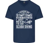 Sintomi Just Bisogno To Go Immersioni Uomo Scollo A V Cotone T-Shirt