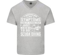 Sintomi Just Bisogno To Go Immersioni Uomo Scollo A V Cotone T-Shirt