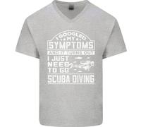Sintomi Just Bisogno To Go Immersioni Uomo Scollo A V Cotone T-Shirt