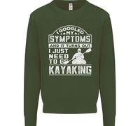 Sintomi Just Bisogno To Go Kayaking Divertente Bambini Felpa Maglione