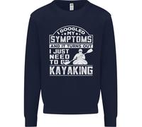 Sintomi Just Bisogno To Go Kayaking Divertente Bambini Felpa Maglione