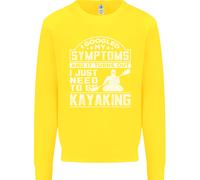 Sintomi Just Bisogno To Go Kayaking Divertente Bambini Felpa Maglione