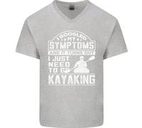 Sintomi Just Bisogno To Go Kayaking Divertente Uomo Scollo A V Cotone T-Shirt