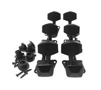 sintonizzatore di chitarra, Meccaniche for accordatore a bottone for chitarra, 3 pezzi, sinistra e destra, multicolore, confezione da 6(Black-1set)