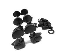 Sintonizzatori A Testa Di Chitarra 1 set 3L3R accordatore per corde di chitarra sigillato pirolo di accordatura meccanica per chitarra elettrica(Black)