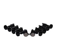 Sintonizzatori A Testa Di Chitarra 1 set di meccaniche per chitarra con bloccaggio a 6/7/8 corde nere rapporto di trasmissione 1:18(BK4L4R)