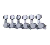 Sintonizzatori A Testa Di Chitarra 1 set di meccaniche per chitarra con bloccaggio cromato rapporto di trasmissione 1:18(6R)