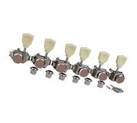 Sintonizzatori A Testa Di Chitarra 1 set di meccaniche per chitarra elettrica vintage con manico color crema e corde di bloccaggio accordatori e piroli di accordatura 3R3L(Nickel)