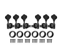 Sintonizzatori A Testa Di Chitarra 2L3R 3L2R 3L3R 1L4R 4L1R Accordatore per basso a 5 corde con meccanismo aperto nero(3L3R)