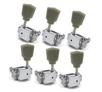 Sintonizzatori A Testa Di Chitarra 6 pezzi 3L 3R Meccaniche per chitarra accessori argento nero per chitarra Gibson Les Paul(Silver)