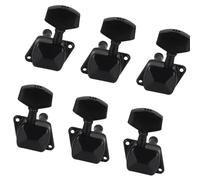 Sintonizzatori A Testa Di Chitarra 6 pezzi 3L3R semi-chiusi chiave di accordatura per chitarra elettrica o acustica(Black)