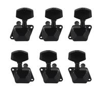 Sintonizzatori A Testa Di Chitarra 6 pezzi di accordatori per corde di chitarra macchina accordatrice semi-chiusa per chitarre elettriche e acustiche(Black)