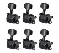 Sintonizzatori A Testa Di Chitarra 6 pezzi di accordatori per corde di chitarra meccaniche semi-chiuse accordatori per chitarra elettrica chitarra acustica neri(6R)