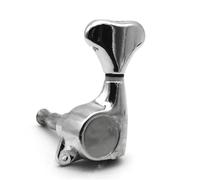 Sintonizzatori A Testa Di Chitarra 6 pezzi di meccaniche a coda di pesce per chitarra acustica ed elettrica completamente sigillate con meccanismo di bloccaggio delle corde cromato(6L)