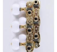 Sintonizzatori A Testa Di Chitarra Chitarra classica 1:16 meccaniche con corde rivestite e meccaniche due pezzi/coppia(White)