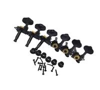 Sintonizzatori A Testa Di Chitarra Chitarra folk a 6 pezzi con testa di prugna e piroli aperti foro per la coda oro/argento/nero(Black)