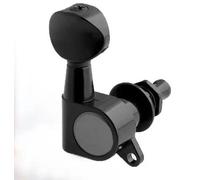 Sintonizzatori A Testa Di Chitarra Meccaniche Per Chitarra Completamente Chiuse 3 Pezzi Per Chitarra Sinistra E 3 Pezzi Per Chitarra Destra Set Di Accessori Di Ricambio(Black)