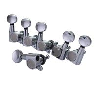 Sintonizzatori A Testa Di Chitarra Meccaniche per chitarra elettrica meccaniche in metallo mini accordatori ovali per ST TL Tele piroli cromati neri e dorati.(Silver)