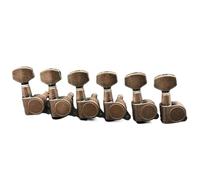 Sintonizzatori A Testa Di Chitarra Meccaniche per chitarra in bronzo stile vintage con meccanismo di bloccaggio 6R per accessori per chitarra acustica ed elettrica(6R)
