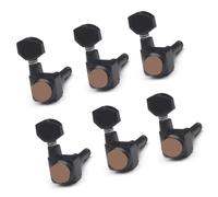 Sintonizzatori A Testa Di Chitarra Sei chiavi di accordatura autobloccanti senza viti per chitarra in linea 1:18 per chitarra elettrica classica folk(Black)