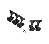 Sintonizzatori A Testa Di Chitarra Set di 5 pezzi di meccaniche per basso 3L2R per basso elettrico a 5 corde(Black)