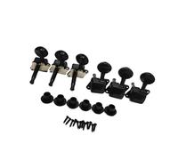 Sintonizzatori A Testa Di Chitarra Set di 6 manopole di accordatura per chitarra folk semi-chiuse piccole con testa rotonda accessori per chitarra nere