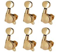 Sintonizzatori A Testa Di Chitarra Set di 6 meccaniche autobloccanti per chitarre con meccanismo Schaller piccoli pulsanti ovali concavi(6R)