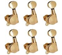 Sintonizzatori A Testa Di Chitarra Set di 6 meccaniche autobloccanti per chitarre con meccanismo Schaller piccoli pulsanti ovali concavi(6L)