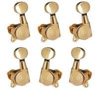 Sintonizzatori A Testa Di Chitarra Set di 6 meccaniche autobloccanti per chitarre con meccanismo Schaller piccoli pulsanti ovali concavi(4L2R)