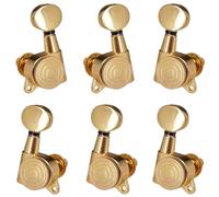 Sintonizzatori A Testa Di Chitarra Set di 6 meccaniche autobloccanti per chitarre con meccanismo Schaller piccoli pulsanti ovali concavi(2L4R)