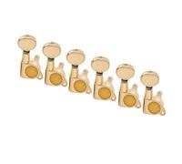 Sintonizzatori A Testa Di Chitarra Set Di 6 Meccaniche Sigillate Per Chitarra In Linea Chiavi Di Accordatura Piroli E Meccaniche(Gold,Oval)