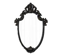 Sintosin Gotico Specchio da Parete Nera 60 x 40 cm, Specchio Decorativo da Parete Ovale Vintage, Specchio Barocco Antico per Soggiorno, Camera da Letto, bagno, Corridoio