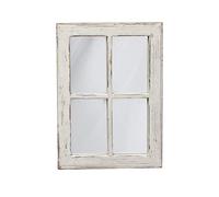 Sintosin Specchio da Parete Rettangolare 28 x 40 cm, Shabby Chic Specchio con Cornice in Legno Bianco, Specchio per Ingresso, Camera da Letto, Soggiorno