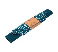 Sintra - Set tovagliolo e tovaglietta in cotone riciclato a pois, colore: blu inchiostro