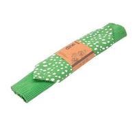 Sintra - Set tovagliolo e tovaglietta in cotone riciclato a pois, colore: verde